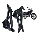 BACALHAU (PAR) SUPORTE TRASEIRO PEDALEIRA PRETO - ALPHA FACTOR - HONDA CG TITAN FAN 160 2016 A 2022