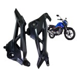 BACALHAU (PAR) SUPORTE TRASEIRO PEDALEIRA PRETO - ALPHA FACTOR - HONDA CG TITAN FAN 160 2016 A 2022