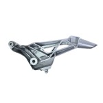 BACALHAU (PAR) SUPORTE TRASEIRO PEDALEIRA PRATA - ALPHA FACTOR - HONDA CG TITAN FAN 160 2016 A 2022