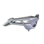 BACALHAU (PAR) SUPORTE TRASEIRO PEDALEIRA PRATA - ALPHA FACTOR - HONDA CG TITAN FAN 160 2016 A 2022