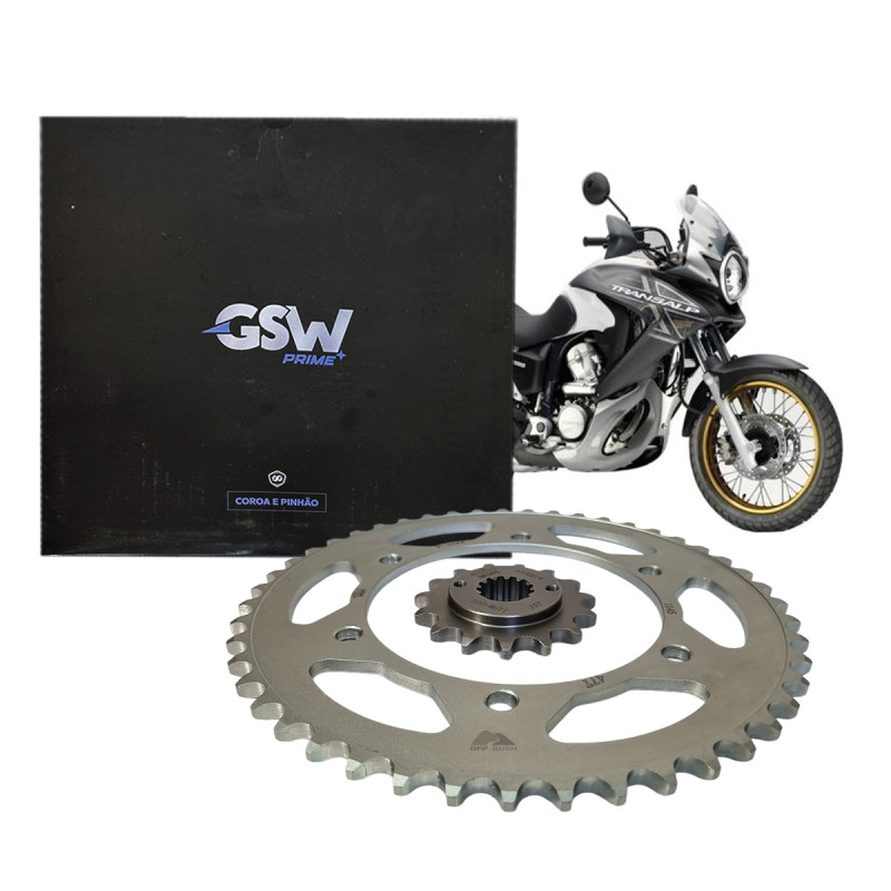 SEMI KIT COROA E PINHÃO GSW - HONDA XL 700 TRANSALP 2011 A 2014 - 47/15T