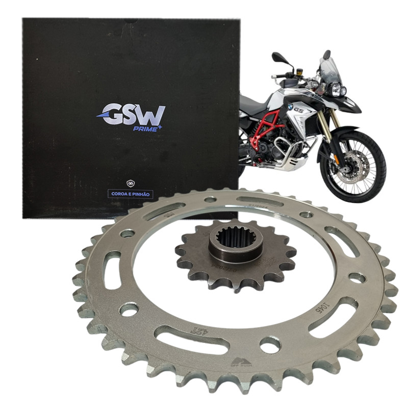 SEMI KIT COROA E PINHÃO GSW - BMW F 800GS 2008 A 2018, F 800 GS ADVENTURE 2014 A 2018 - 42/16T
