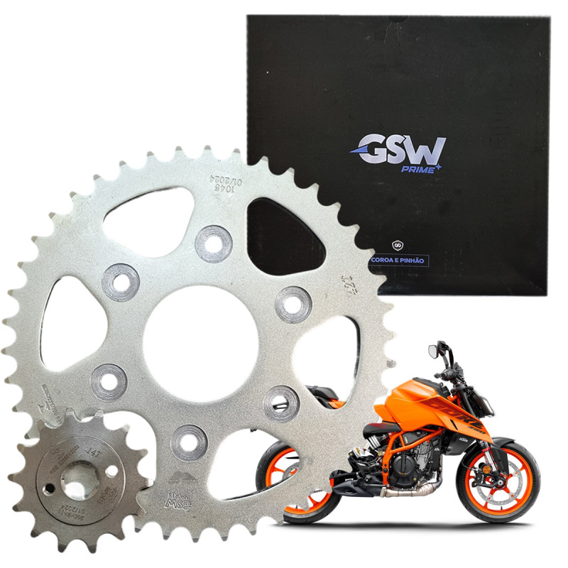 SEMI KIT COROA E PINHÃO GSW - KTM DUKE 200 2015 A 2021 - 42/14T