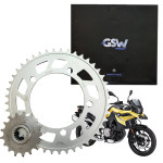 SEMI KIT COROA E PINHÃO GSW - BMW F 750GS 2018 A 2025, F 850GS 2019 A 2025, F 850GS ADVENTURE 2019 A 2025 - 44/17T