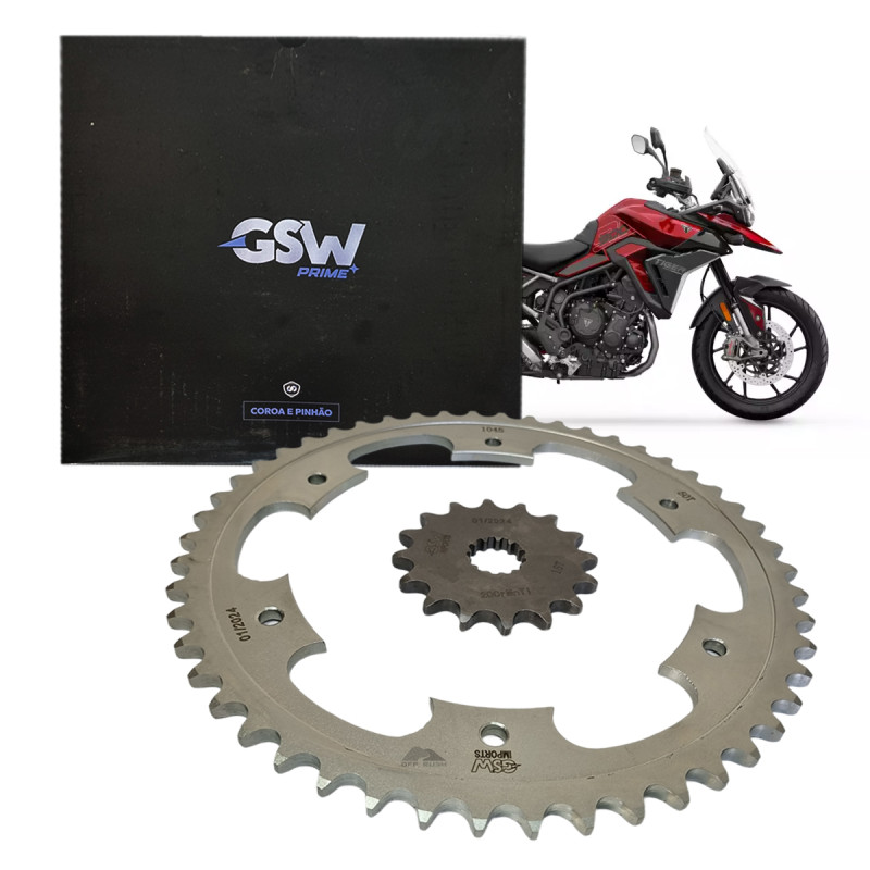 SEMI KIT COROA E PINHÃO GSW  - TRIUMPH TIGER 900 2020 A 2024 - 50/16T