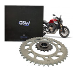 SEMI KIT COROA E PINHÃO GSW - HONDA CB 650R 2015 A 2022, HONDA CB 650F 2015 A 2022 - 42/15T