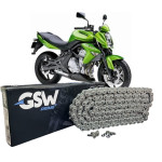 CORRENTE GSW PRIME 520 SX 122L NATURAL - HONDA CB500 CBR500 CB650R; YAMAHA MT-07 TRACER; KAWASAKI Z750 ER-6N NINJA 650; TRIUMPH STREET TRIPLE 765 TIGER 660; SUZUKI SV 650 V-STORM 