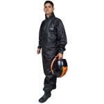 CONJUNTO CAPA DE CHUVA MASCULINA PVC PIONEIRA - TAMANHO XG - COMBATE COM GOLA - PRETO 