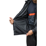 CONJUNTO CAPA DE CHUVA MASCULINA PVC PIONEIRA - TAMANHO XG - COMBATE COM GOLA - PRETO 