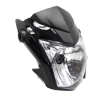 KIT FAROL COM CARENAGENS - HONDA CG TITAN 160 (2016-2021) - PLASMOTO - PRETO BRILHOSO