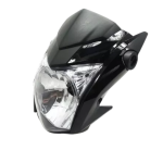 KIT FAROL COM CARENAGENS - HONDA CG TITAN 160 (2016-2021) - PLASMOTO - PRETO BRILHOSO