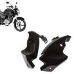 CARENAGEM LATERAL FAROL BANANINHA (PAR) - YAMAHA FACTOR 125 (2017 A 2024), FACTOR 150 (2016-2024) - PLASMOTO - PRETA