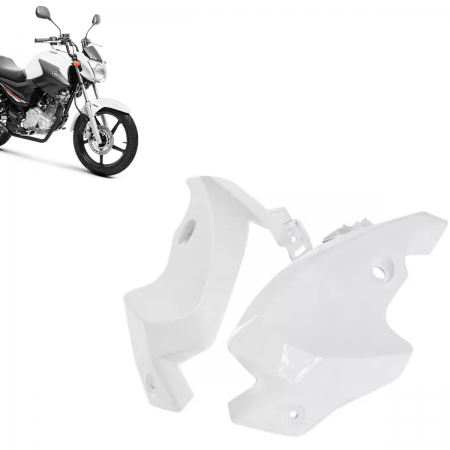 CARENAGEM LATERAL FAROL BANANINHA (PAR) - YAMAHA FACTOR 125 (2017 A 2024), FACTOR 150 (2016-2024) - PLASMOTO - BRANCA