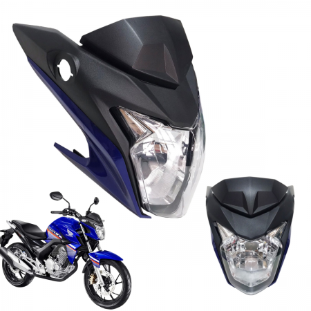 KIT FAROL COM CARENAGENS HONDA CB 250F TWISTER (2022) - PLASMOTO - AZUL PEROLIZADO