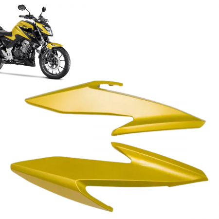 CARENAGEM LATERAL FAROL BANANINHA (PAR) - HONDA CB300F (2023 A 2024) - PLASMOTO - DOURADA