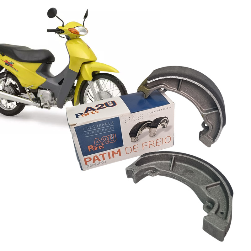 PATIM DE FREIO - A2U PARTS - TRASEIRO/DIANTEIRO (MEDIDA STANDARD) - HONDA TITAN 125/150