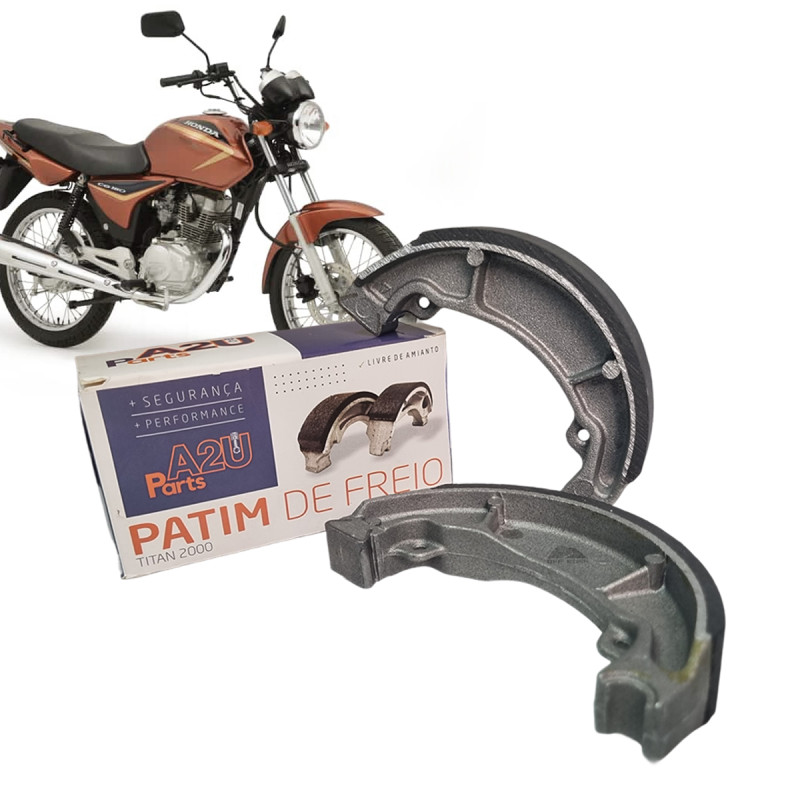 PATIM DE FREIO - A2U PARTS - TRASEIRO/DIANTEIRO (0,25) - HONDA TITAN 125/150