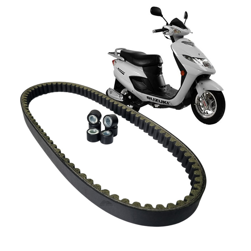 KIT CVT CORREIA E ROLETES DANIDREA - SUZUKI BURGMAN AN 125 CARBURADA (2005 A 2010)