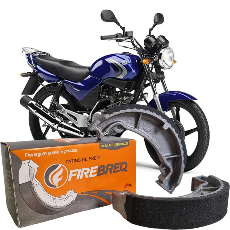 PATINS LONA DE FREIO FIREBREQ (+0,50) YAMAHA FAZER 150 250 YBR FACTOR 125 150 NEO 115 125 CROSSER 150 CRYPTON 105 115 VIRAGO 250 RD 125 135 RX 180 DT 180 200 TT 125 230