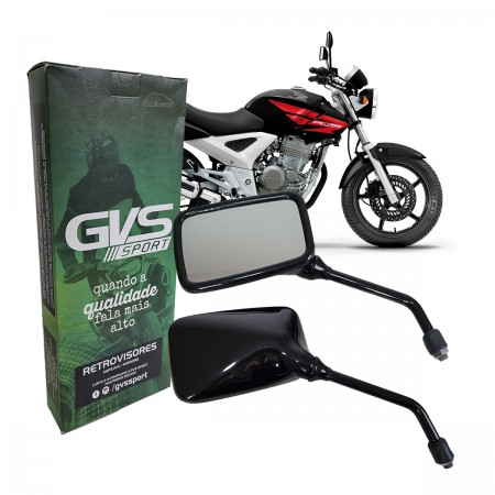 RETROVISOR PAR GVS PRETO HONDA CBX 250 TWISTER 2001 A 2008