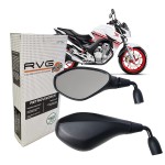 RETROVISOR (PAR) - GVS - VERSÃO RVG BMW GS650 LENTE PLANA HASTE CURTA 90 CG FAN BROS CBX CB 300 XRE 300 190 BIZ 100 125