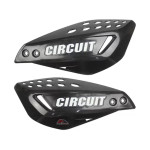 PROTETOR DE MÃO CIRCUIT - VECTOR - HASTE DE NYLON - PRETO E BRANCO - MODELO UNIVERSAL P/ TODO TIPO DE MOTO