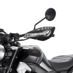 PROTETOR DE MÃO CIRCUIT - VECTOR - HASTE DE NYLON - PRETO E BRANCO - MODELO UNIVERSAL P/ TODO TIPO DE MOTO