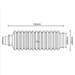 SANFONA DE BENGALA CIRCUIT 13 DENTES - PRETA - FACTOR YBR 125I, YS FAZER 150, YS 250 FAZER, CB 250 TWISTER, CB 300