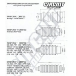 SANFONA DE BENGALA CIRCUIT 13 DENTES - PRETA - FACTOR YBR 125I, YS FAZER 150, YS 250 FAZER, CB 250 TWISTER, CB 300