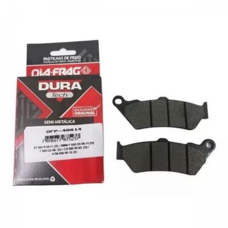  PASTILHA DE FREIO - DIAFRAG - DURA TECH - SEMI METÁLICA - (D) BMW F700GS 13-17, F800GS 08-18, F850GS 19-23, XT660Z TENERÉ 08-16