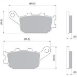  PASTILHA DE FREIO - DIAFRAG - DURA TECH - SEMI METÁLICA - (T) CBR 1000RR FIREBLADE 04-05, CBR 600RR 05-06, HORNET CB600F COM ABS 08-15, TRANSALP XL 700V 11-14, Cb 300r C/ Abs 09-15, Nc700x C/ Abs 12-15, Xre 300 C/ Abs 09-17