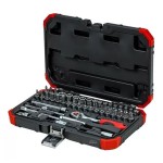 MALETA JOGO DE SOQUETES SEXTAVADOS COM ENCAIXE 1/4" 4-14MM - 46 PEÇAS - GEDORE