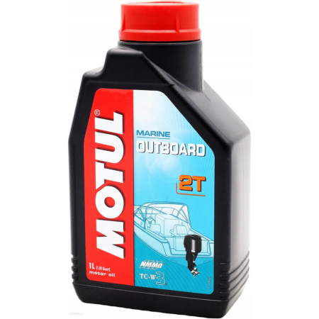 ÓLEO DE MOTOR NÁUTICO MOTUL OUTBOARD MARINE MINERAL TC-W TC-WII POPA BARCO JET SKI LANCHA 2 TEMPOS - 1 LITRO