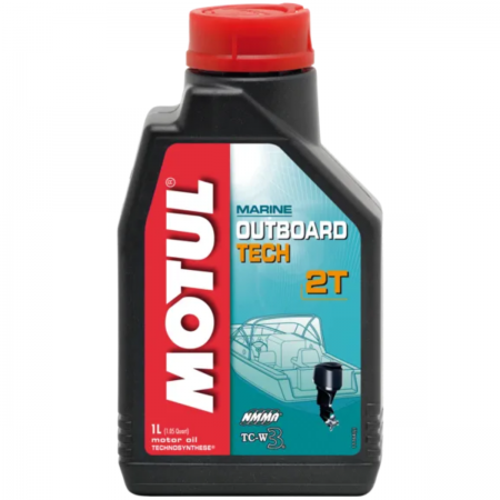 ÓLEO DE MOTOR NÁUTICO MOTUL OUTBOARD TECH 2T SEMI SINTÉTICO JET SKI BARCO LANCHA - 1 LITRO