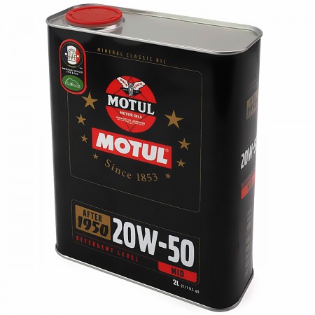 LUBRIFICANTE OLEO DE MOTOR CARROS ANTIGOS CLASSICOS - MOTUL - CLASSIC - 20W50 - LATA 2 LITROS