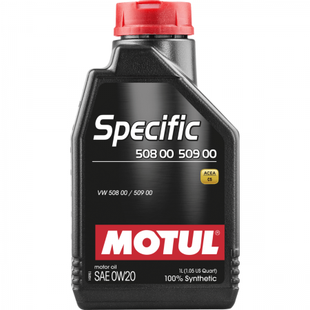 LUBRIFICANTE OLEO DE MOTOR - MOTUL - SPECIFIC 508 00 509 00 0W20 - VOLKSWAGEN GOLF PASSAT TIGUAN AUDI A3 A4 A5 A6 - SINTETICO - 1 LITRO