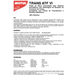 ÓLEO DE TRANSMISSÃO CÂMBIO AUTOMÁTICO 100% SINTÉTICO MOTUL TRANS ATF VI - 1 LITRO