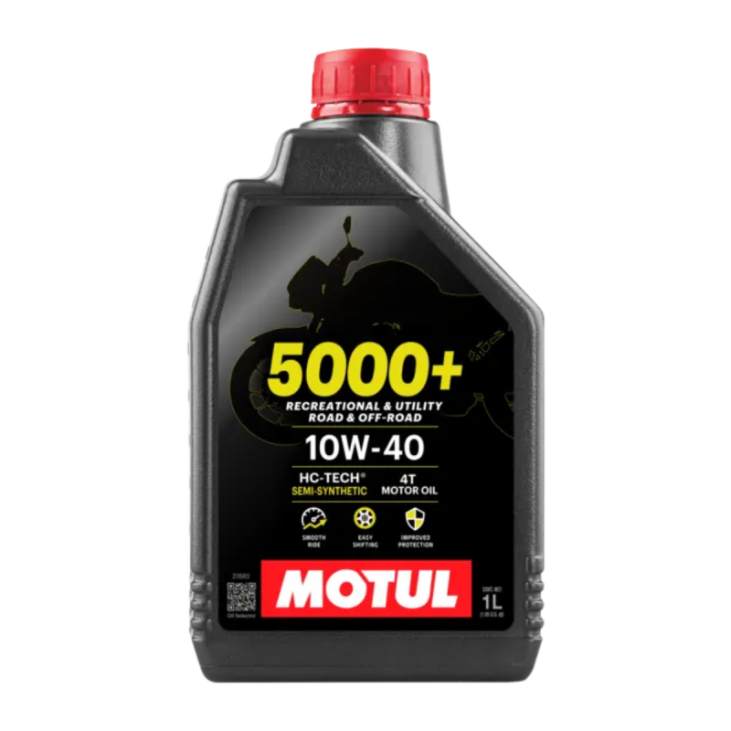 LUBRIFICANTE OLEO DE MOTOR - MOTUL - 5000+ 4T 10W40 - SEMI SINTETICO - 1 LITRO