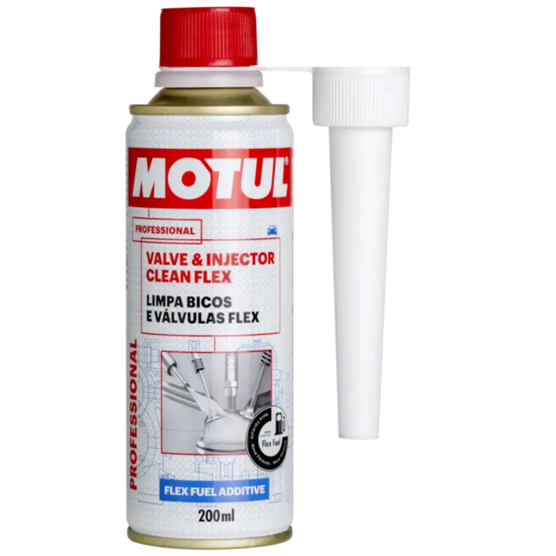 ADITIVO LIMPADOR DE VALVULAS DE ADMISSAO E BICOS INJETORES P/ VEÍCULO FLEX - MOTUL - VALVE & INJECTOR CLEAN FLEX - 300ML