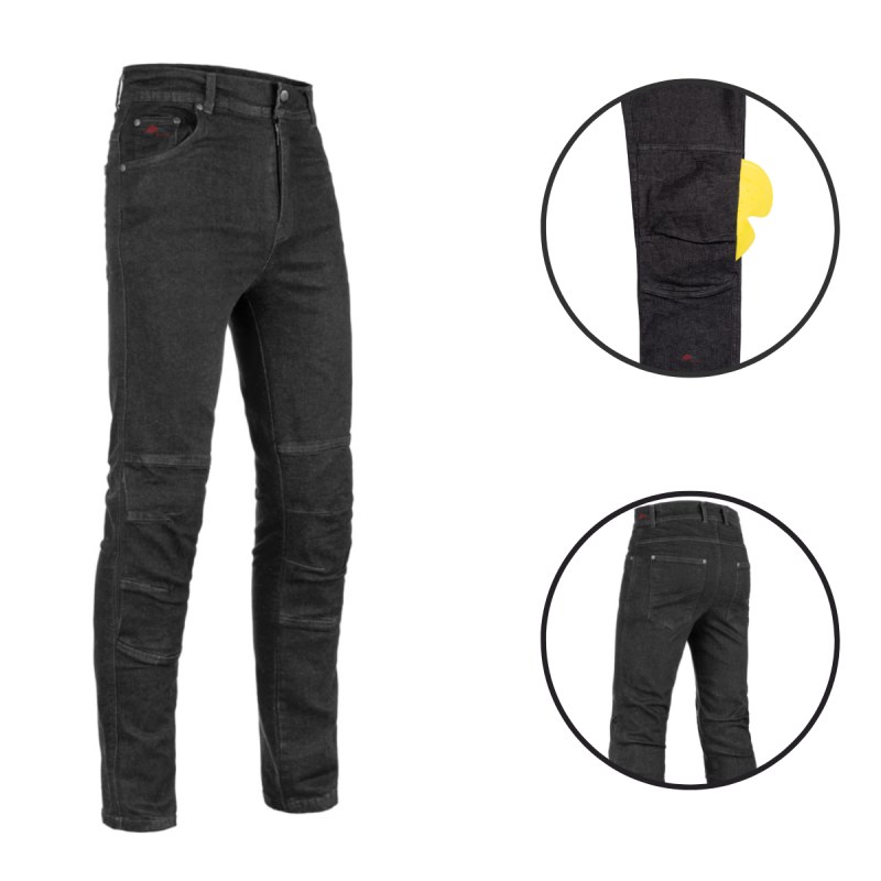 CALÇA JEANS P/ MOTOQUEIRO TEXX GARAGE BASIC MASCULINA PRETA 44