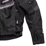 JAQUETA FEMININA P/ MOTOCICLISTA - TEXX NEW STRIKE V2 LADY - PRETA E ROSA TAM 4XL