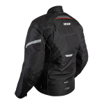 JAQUETA MASCULINA P/ MOTOCICLISTA - TEXX NEW STRIKE V2 - PRETA E VERMELHA TAM 6G