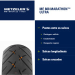 PNEU METZELER TRASEIRO 170/80B15 77H TL ME888R MARATHON ULTRA - SHADOW; BOULEVARD; DRAGSTAR