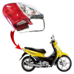 LANTERNA TRASEIRA COMPLETA HONDA BIZ 125 2006 a 2010 - VERMELHA - MELC