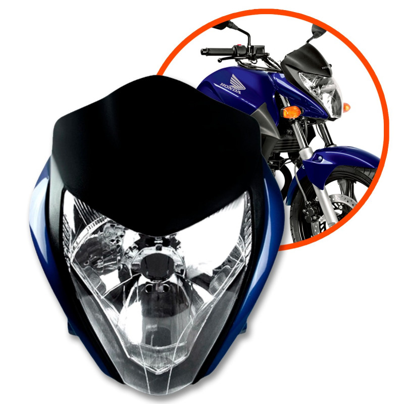 KIT FAROL COMPLETO COM CARENAGEM HONDA CB 300R (2012) - AZUL - MELC