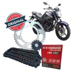 KIT TRANSMISSÃO DID - C/ RETENTOR - YAMAHA YS 250 FAZER 2005 A 2017 - 45/15T (428HXV-132L) 