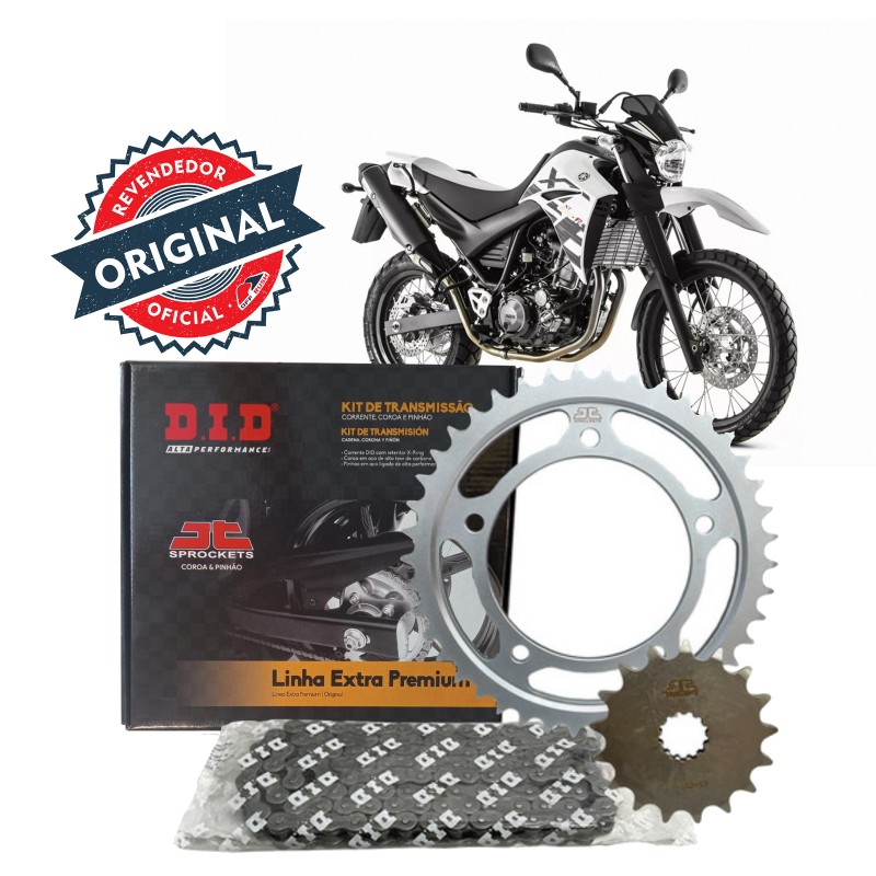 KIT TRANSMISSAO DID - EXTRA PREMIUM C/ RETENTOR - YAMAHA XT 660 R/Z (2004 2015) - 45/15T - (520VO - 110ZB)