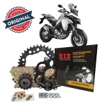 KIT TRANSMISSAO DID - EXTRA PREMIUM C/ RETENTOR - DUCATI MULTISTRADA 1200S 10-17 - 40/15 (530ZVMX-108ZB) COM ADAPTADOR