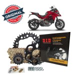 KIT TRANSMISSAO DID - EXTRA PREMIUM C/ RETENTOR - DUCATI MULTISTRADA 1200S 10-17 - 40/15 (530ZVMX-108ZB) COM ADAPTADOR