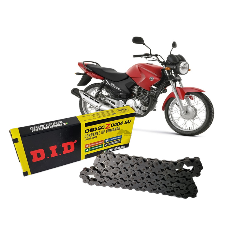 CORRENTE DE COMANDO DID-N SCZ0404SV - 90LE - YAMAHA YBR 125 2006 A 2024, YAMAHA XTZ 125 2006 A 2024, YAMAHA CRYPTON 115ED 2010 A 2016, YAMAHA CRYPTON 115K 2010 A 2016, HONDA LEAD 110 2009 A 2015